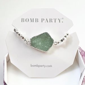 Bomb Party Druzy Bracelet - All About The Bling, RBP4919 (Arctic Green)